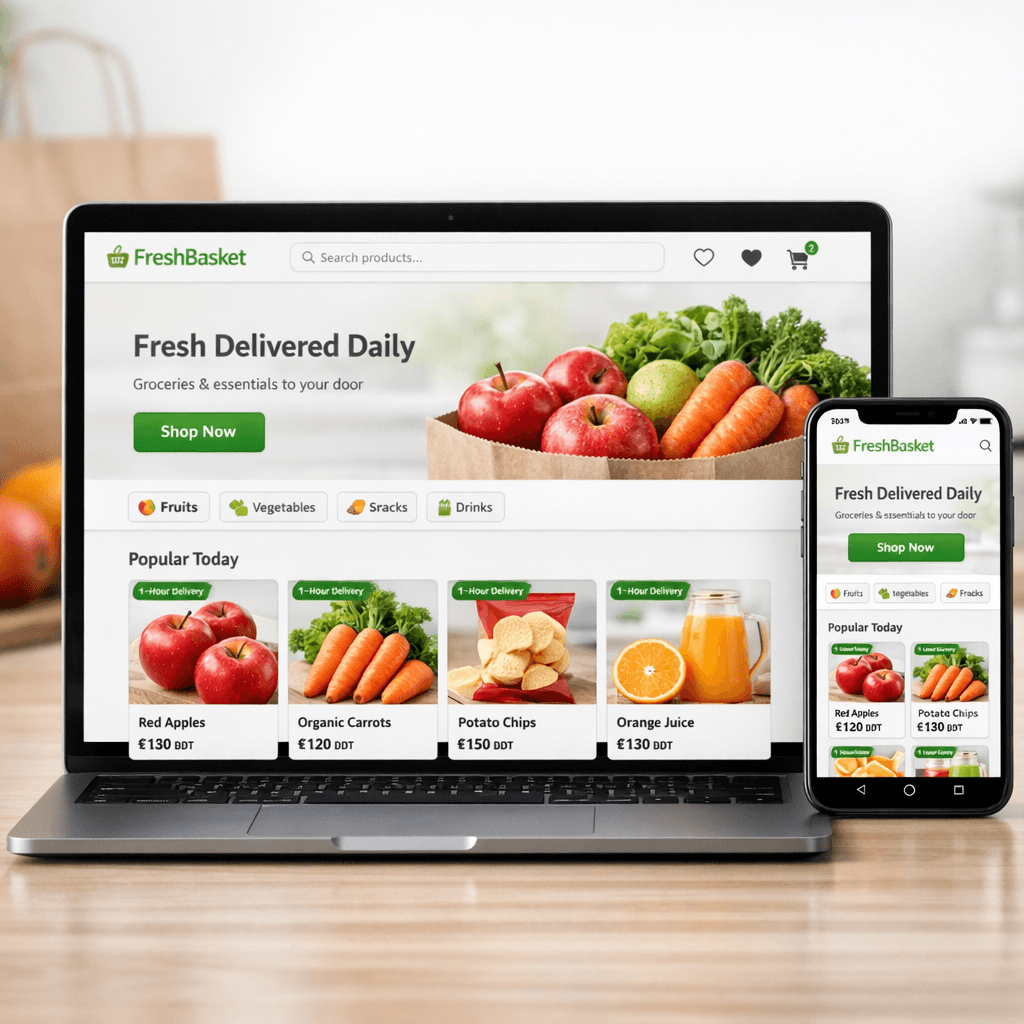 FreshBasket – Online Grocery Delivery E‑commerce